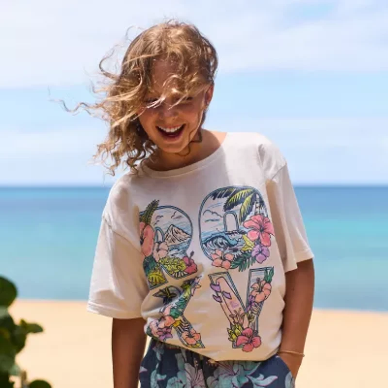 Roxy Big Kid Girls Crew Neck Short Sleeve Graphic T-Shirt
