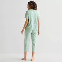 Liz Claiborne Womens Short Sleeve 2-pc. Pajama Sets
