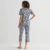 Liz Claiborne Womens Short Sleeve 2-pc. Pajama Sets