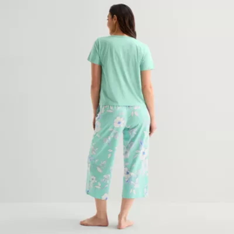 Liz Claiborne Womens Short Sleeve 2-pc. Pajama Sets