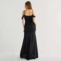 Emerald Sundae Womens Juniors Sleeveless Glitter Bodycon Dress