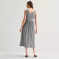 52seven Womens Sleeveless Gingham Maxi Dress