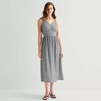52seven Womens Sleeveless Gingham Maxi Dress