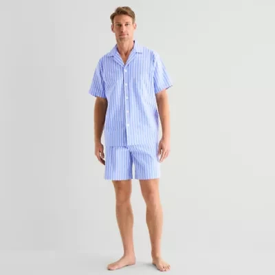 Stafford Mens Short Sleeve 2-pc. Pajama Sets
