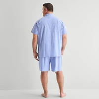 Stafford Mens Short Sleeve 2-pc. Big and Tall Pajama Sets
