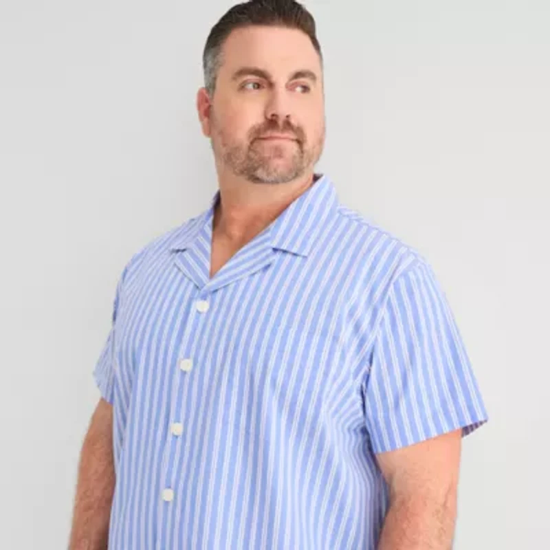 Stafford Mens Short Sleeve 2-pc. Big and Tall Pajama Sets