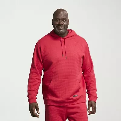 Shaquille O'Neal XLG™ Double Knit Pique Mens Long Sleeve Active Big and Tall Hoodie