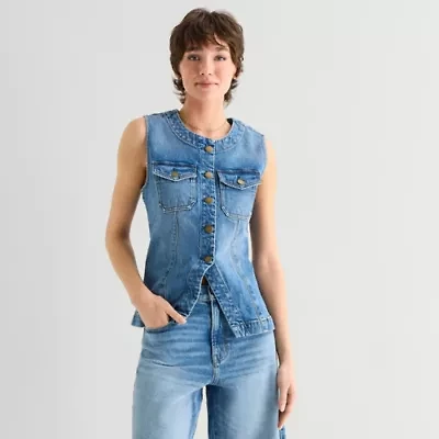 a.n.a Womens Round Neck Sleeveless Vest