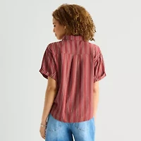 a.n.a Womens Short Sleeve Blouse