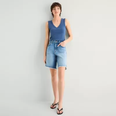 a.n.a Womens 9" Mid Rise Bermuda Short