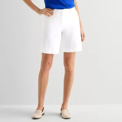 Liz Claiborne Emma Womens 9" Mid Rise Bermuda Short