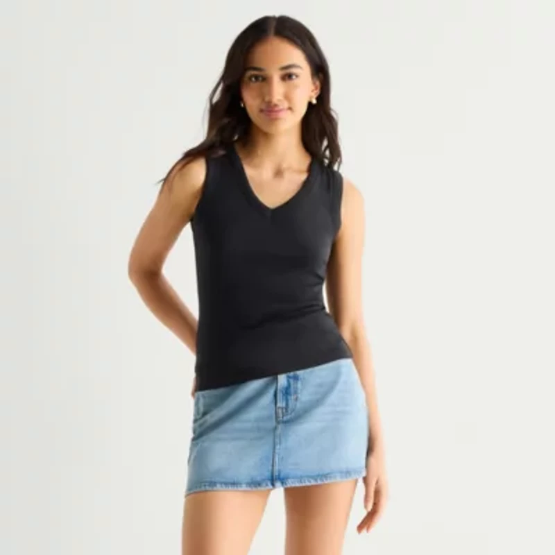 a.n.a Womens V Neck Sleeveless Tank Top