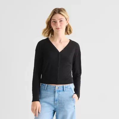 a.n.a Womens V Neck Long Sleeve Button Cardigan