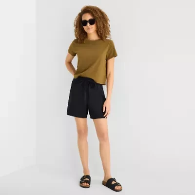 a.n.a Womens High Rise Pull-On Short