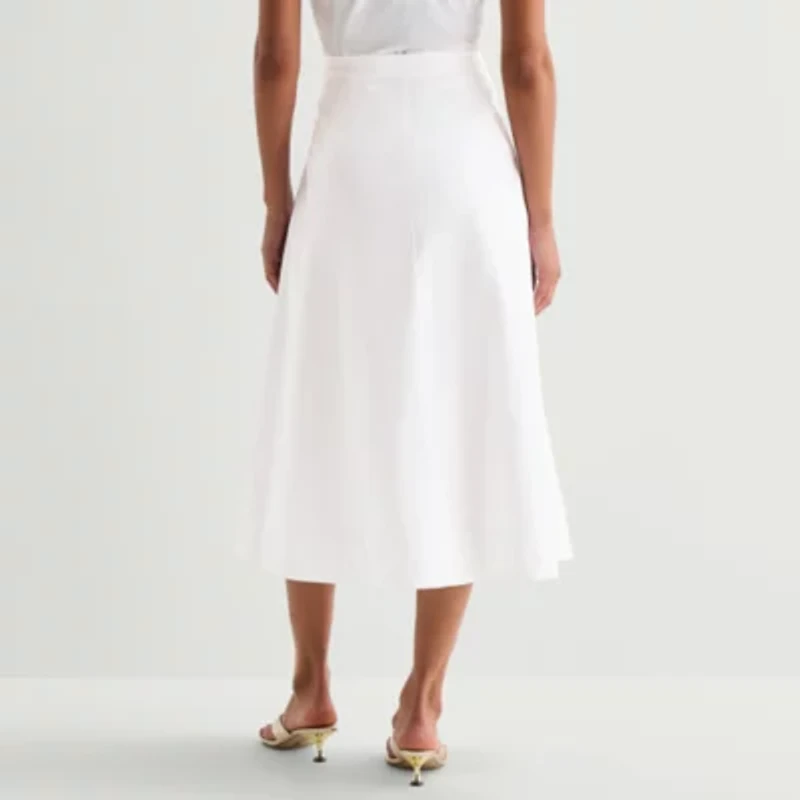 Worthington Womens Midi Full Skirt