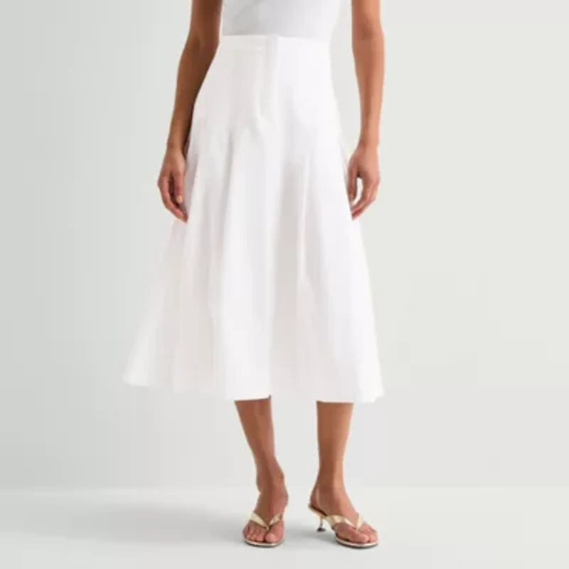 Worthington Womens Midi Full Skirt