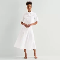 Worthington Womens Midi Full Skirt