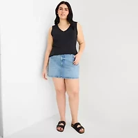a.n.a Womens Plus V Neck Sleeveless Tank Top