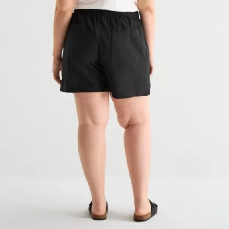 a.n.a Womens High Rise Plus Pull-On Short