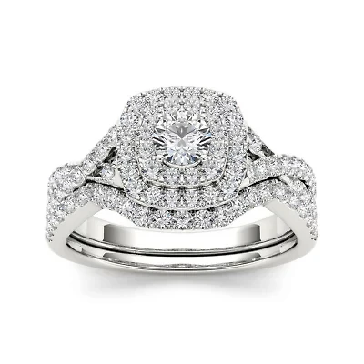 CT.T.W. Natural Diamond 10K Gold Bridal Ring Set