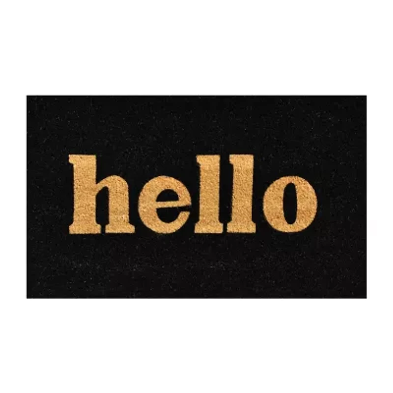 Calloway Mills Block Hello Outdoor Rectangular Doormat