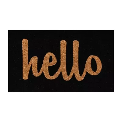 Calloway Mills Hello Coir Outdoor Rectangular Doormat
