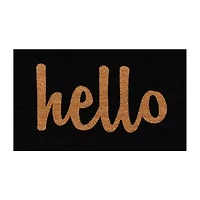 Calloway Mills Hello Coir Outdoor Rectangular Doormat