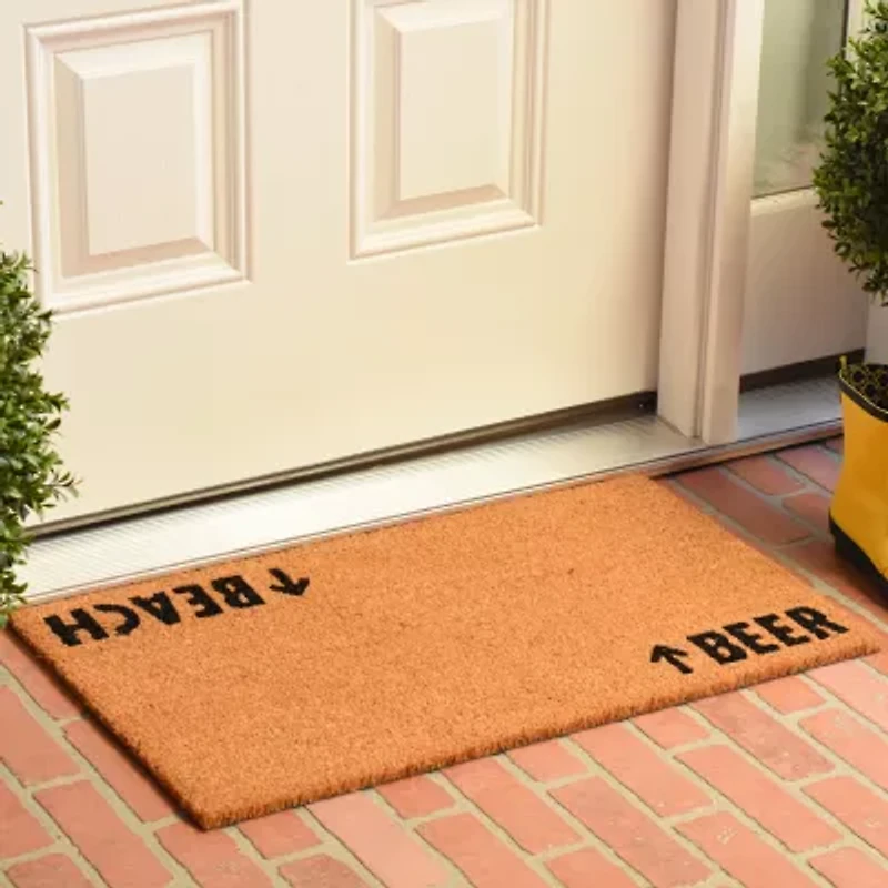 Calloway Mills Beach Beer Outdoor Rectangular Doormat