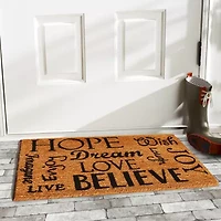 Calloway Mills Hope Dream Believe Outdoor Rectangular Doormat