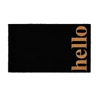 Calloway Mills Vertical Hello Outdoor Rectangular Doormat