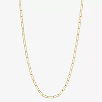 Made in Italy Womens 24K Gold Over Silver Inch Link Necklace