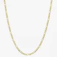 Made in Italy Unisex Adult 24K Gold Over Silver 18 Inch Figaro Chain Necklace