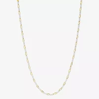 Made in Italy Womens 24K Gold Over Silver 20 Inch Figaro Chain Necklace