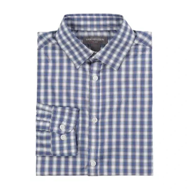 Van Heusen Boys Long Sleeve Cuffed Regular Fit Button-Down Shirt