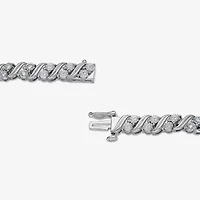 (I / I1-I2) Womens 1 CT. T.W. Lab Grown White Diamond Sterling Silver 7.25 Inch Tennis Bracelet