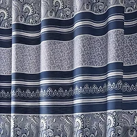 Broadhaven Paisley Stripe Blue Shower Curtain