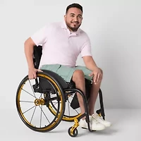 St. John's Bay Mens 10" Mid Rise Adaptive Stretch Fabric Easy-on + Easy-off Seated Wear Cargo Short