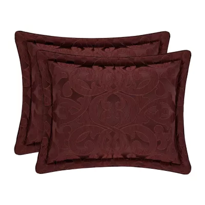 Queen Street Le Grande Maroon 4-pc. Jacquard Midweight Comforter Set