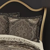 Queen Street Camina 4-pc. Damask + Scroll Midweight Comforter Set