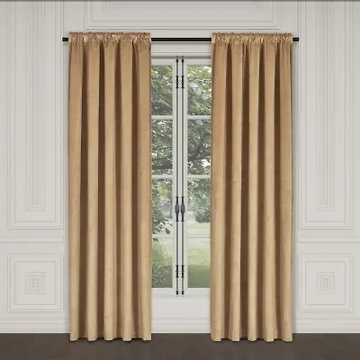 Queen Street Toulhouse Rod Pocket Energy Saving Light-Filtering Single Curtain Panel