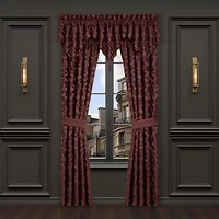 Queen Street Le Grande Maroon Rod Pocket Energy Saving Light-Filtering Set of 2 Curtain Panel