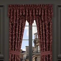 Queen Street Le Grande Maroon Rod Pocket Ascot Valance