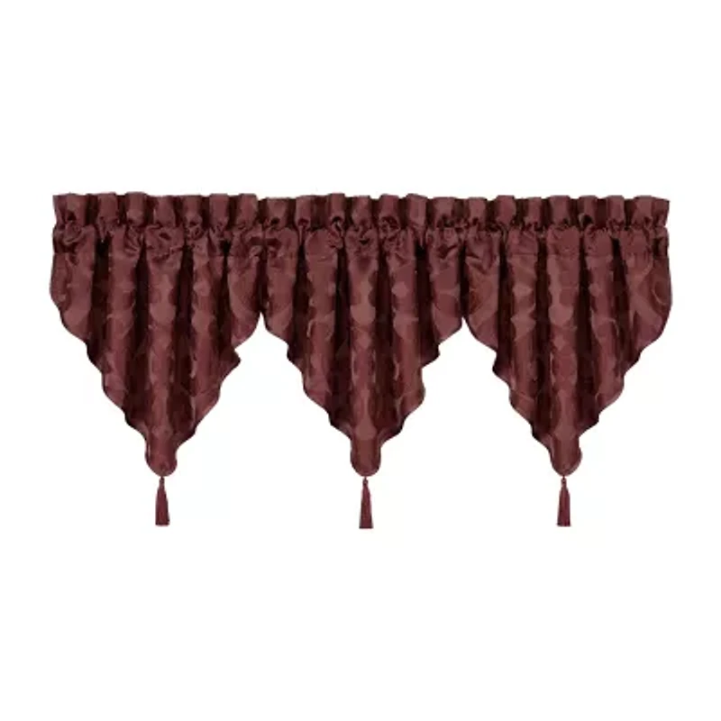 Queen Street Le Grande Maroon Rod Pocket Valance