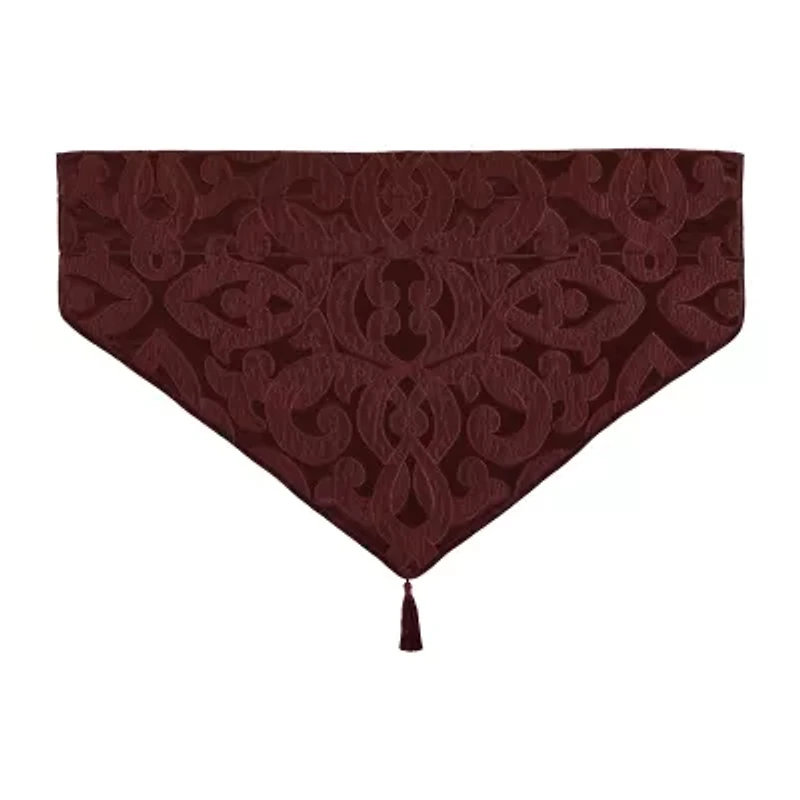 Queen Street Le Grande Maroon Rod Pocket Valance