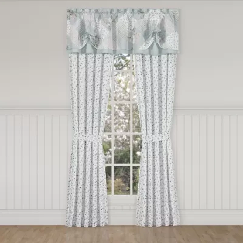 Queen Street Bungalow Spa Rod Pocket Energy Saving Light-Filtering Set of 2 Curtain Panel