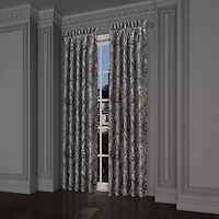 Five Queens Court Dalton Rod Pocket Energy Saving Light-Filtering Set of 2 Curtain Panel