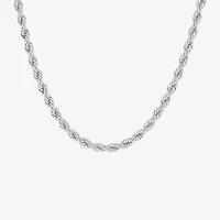 Silver Reflections Womens Pure Silver Over Brass 24 Inch Rope Chain Necklace