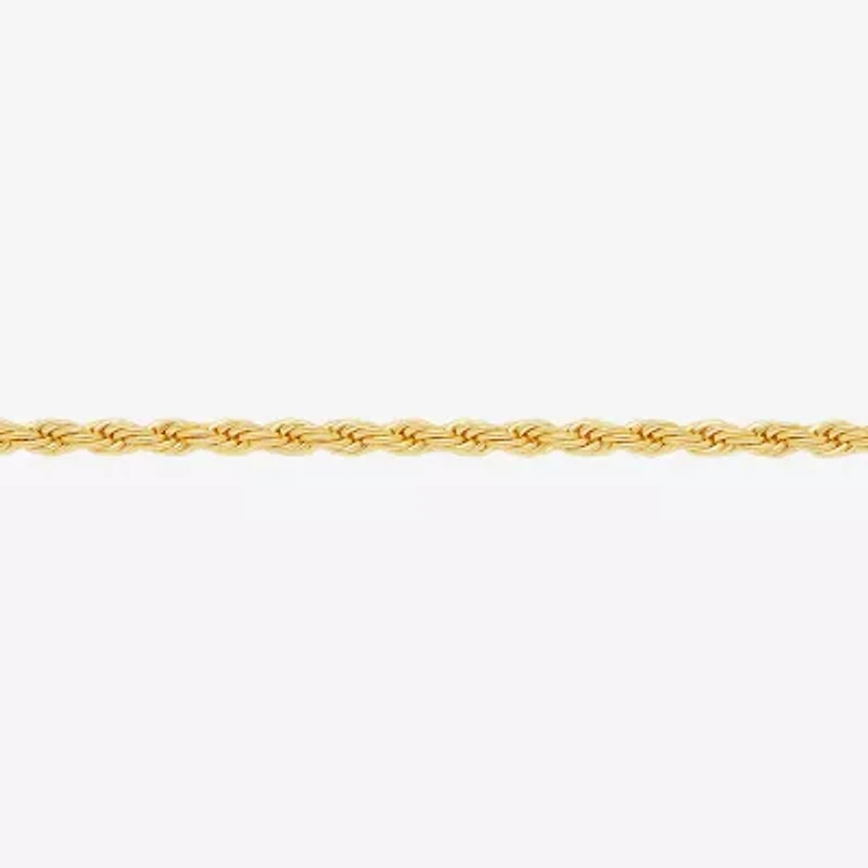 Silver Reflections Womens 18K Gold Over Brass 24 Inch Rope Chain Necklace