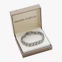 Sparkle Allure Womens Natural Diamond Accent Pure Silver Over Bronze Inch Tennis Bracelet