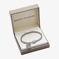 Sparkle Allure Womens Natural Diamond Accent Pure Silver Over Bronze Angel 7.25 Inch Tennis Bracelet